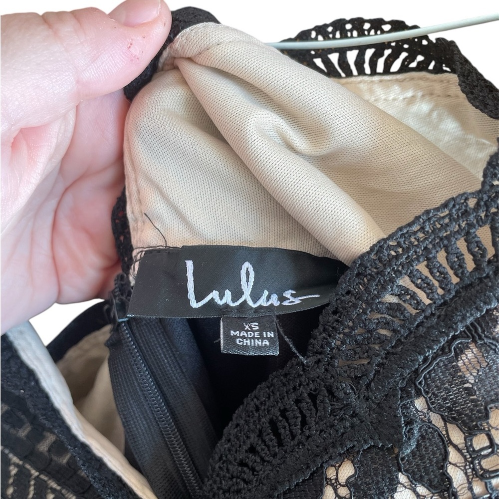 🌟3 for $15 SALE🌟 NWT Lulu’s Give A Glam Black Lace Bodycon Dress - Picture 7 of 7